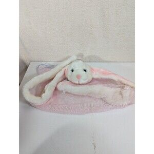 Vintage House Of Lloyd Plush Hammock Bunny Pink Ears 1990 Toy Holder White